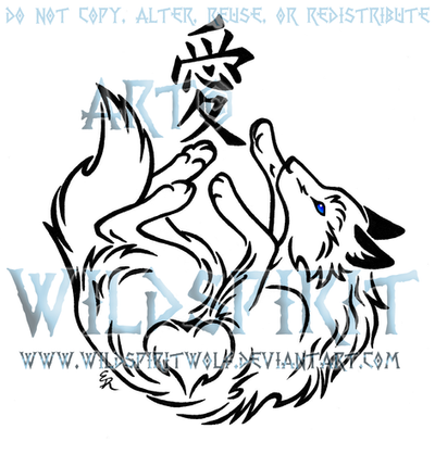 Wolf And Love Kanji Tattoo by WildSpiritWolf on deviantART