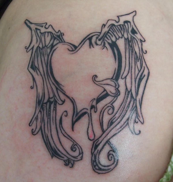 Winged Heart Tattoo lines by ZombieDogHeads on deviantART