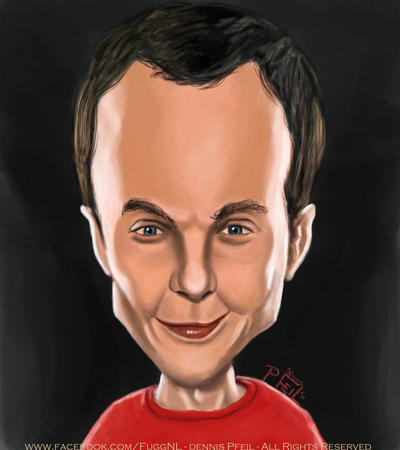 Sheldon Cooper Caricature Bazinga by Fuggedaboudit on deviantART