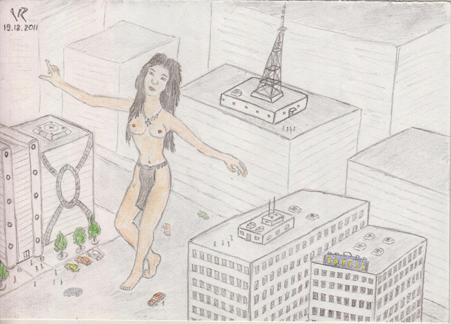 Giantess in the city by VRSeverson on deviantART