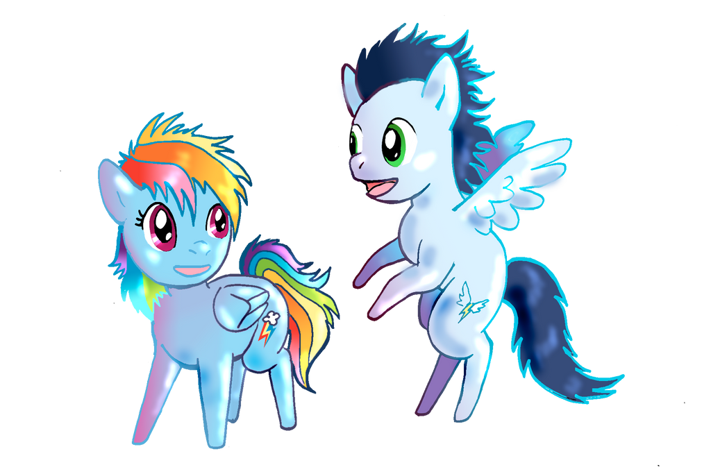 little_rainbow_dash_and_soarin_by_lototh