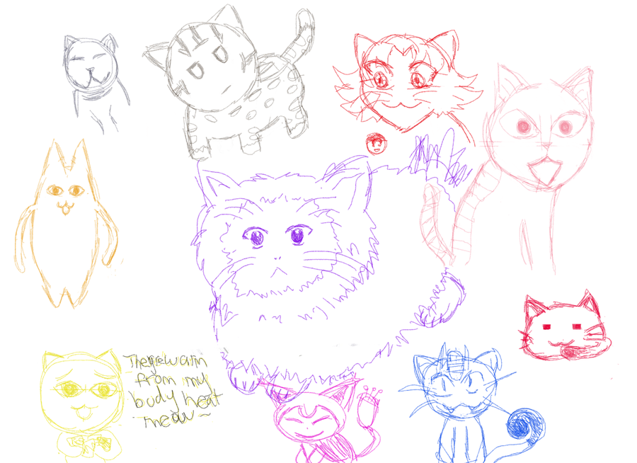 ANIME CAT SKETCHES BY SHAYTHENARUTARD D4USE9C
