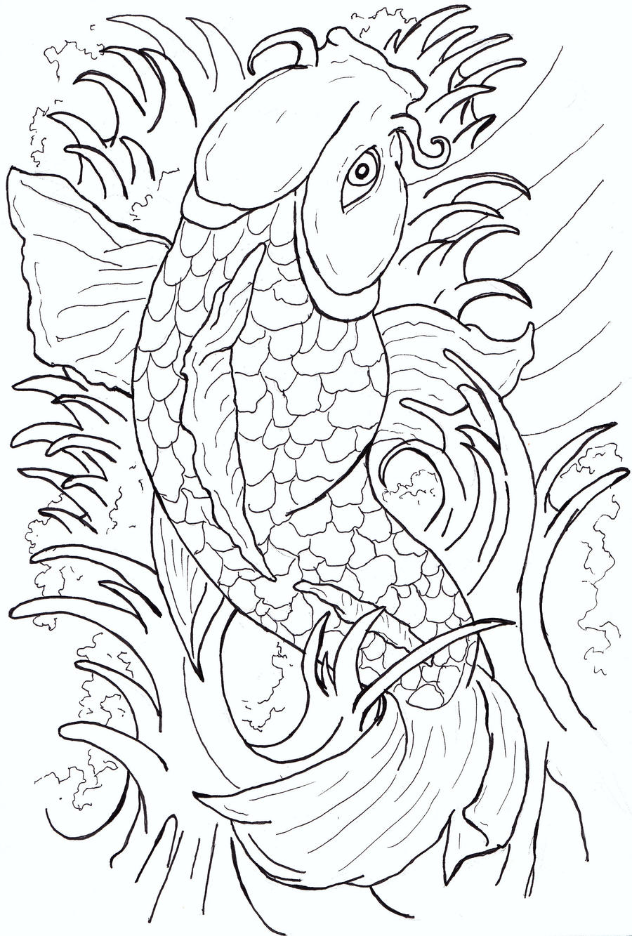 Japanese Koi Fish Tattoo Drawings