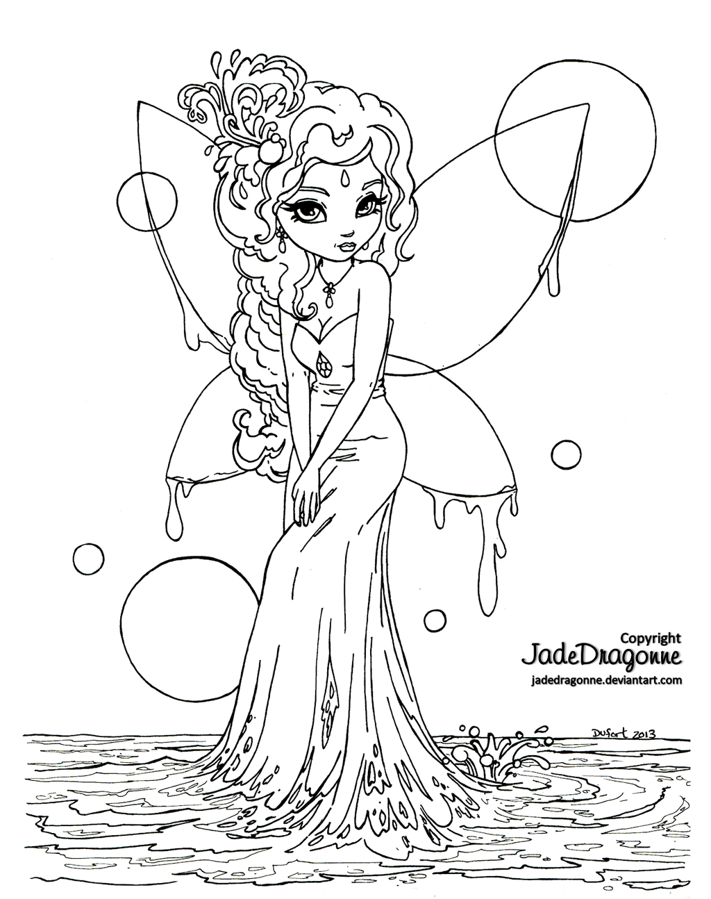 fairies art coloring pages - photo #32