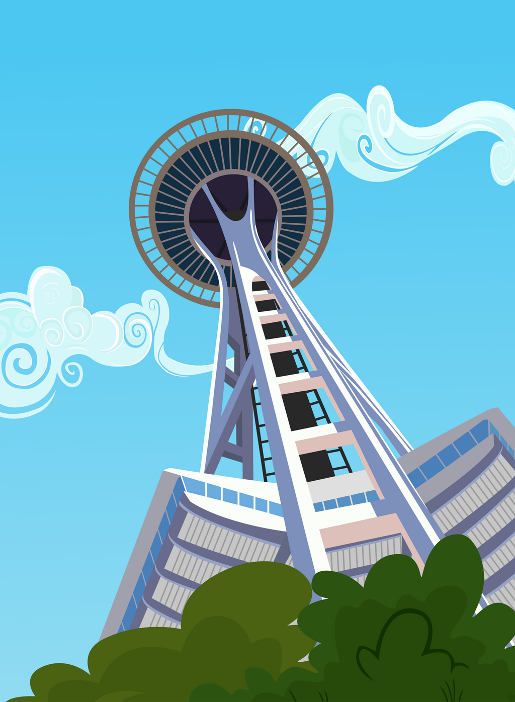 clipart of space needle - photo #41