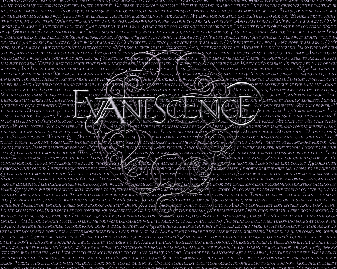 Evanescence Lyrics by phEight on DeviantArt