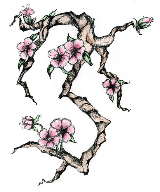 Cherry Blossom Tat by Rabu-Starshine on DeviantArt