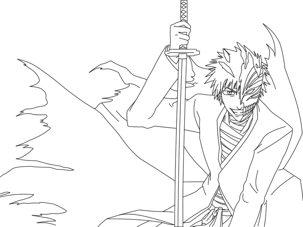 ichigo from bleach coloring pages - photo #9