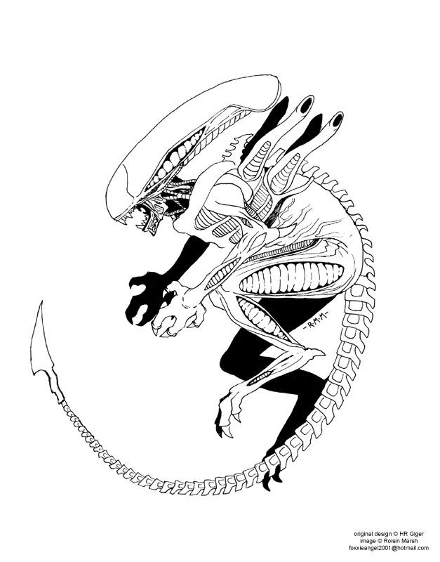 xenomorph drone coloring pages - photo #18