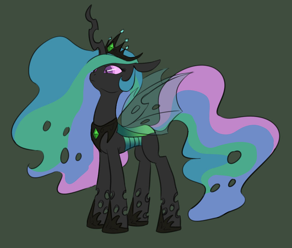 [Obrázek: commission__changeling_queen_celestia_by...6qhy8h.jpg]