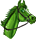Green Horse With Bridle