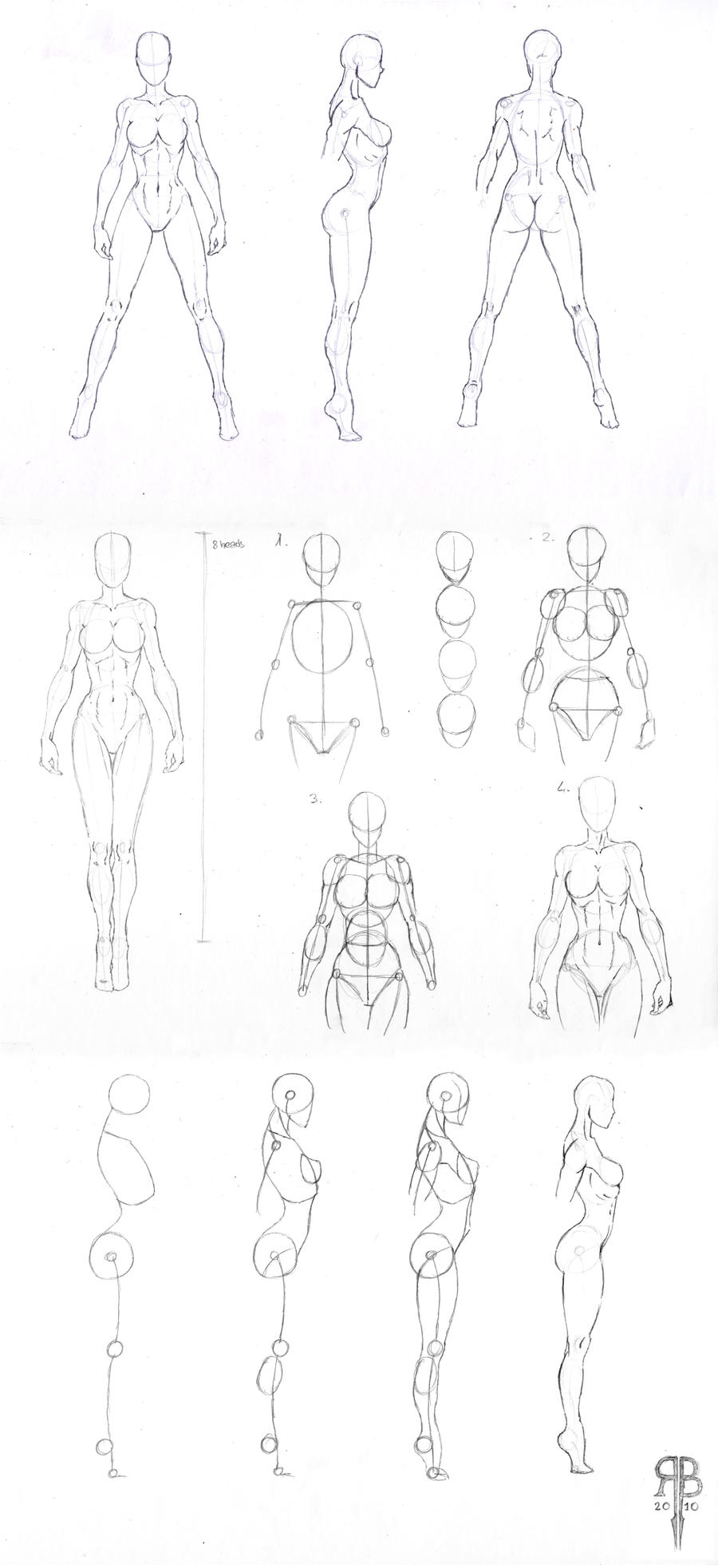 Female Figure Drawing Reference ~ Proportions Proportion Cuerpo ...