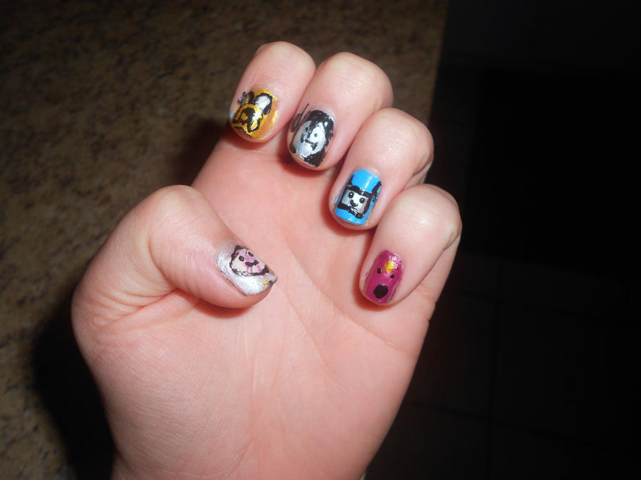 Adventure Time! nails by Soulless-Love on DeviantArt