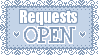 Request Open Button Blue by Mel-Rosey