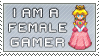 Female Gamer Stamp: [Peach] by Riazey