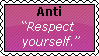Stamp: Anti respect yourself by Riza-Izumi