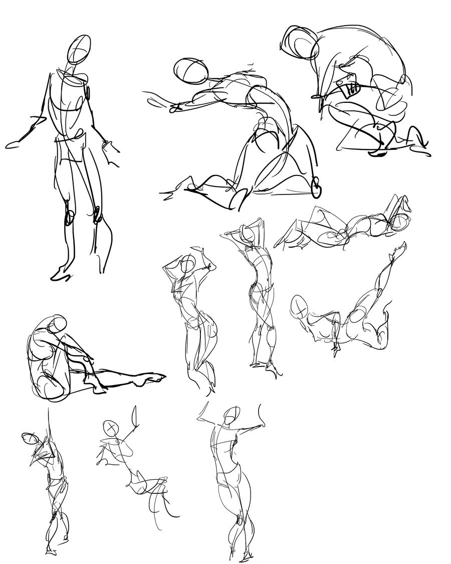 30 Sec gesture drawings by Fyuvix on DeviantArt