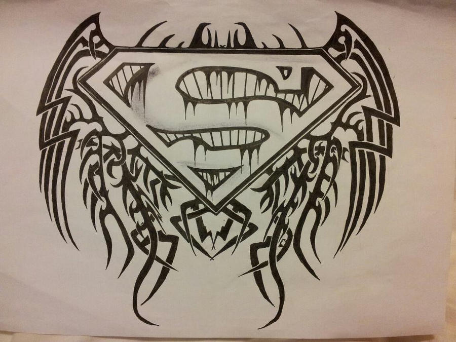 superman logo tribal wings by itsonlyanny